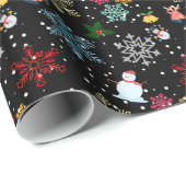 Papier Cadeau Décor décoratif de Noël (Coin rond)