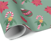 Papier Cadeau Décor décoratif de Noël (Coin rond)