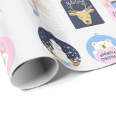 Papier Cadeau Décor décoratif de Noël (Coin rond)