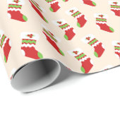 Papier Cadeau Décor décoratif de Noël (Coin rond)