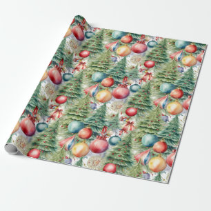 Papier Cadeau Décor des vacances d'hiver