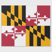 Papier Cadeau Décor Design du drapeau de l'État du Maryland (Plat)