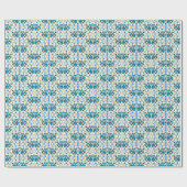 Papier Cadeau Décor d'impression de renard d'art folklorique (Plat)