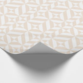 Papier Cadeau Décor géométrique beige clair Motif (Coin)