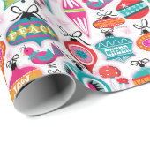 Papier Cadeau Décor moderne du milieu du siècle Enveloppement ca (Coin rond)