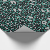 Papier Cadeau Décor noir vert gris sans parfum (Coin)
