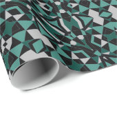Papier Cadeau Décor noir vert gris sans parfum (Coin rond)