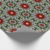 Papier Cadeau Décor rouge de Noël (Coin)