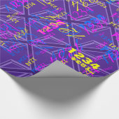 Papier Cadeau Décor Union Jack Accent Violet (Coin)