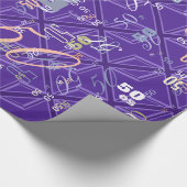 Papier Cadeau Décor Union Jack Accent Violet (Coin)