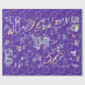 Papier Cadeau Décor Union Jack Accent Violet (Plat)
