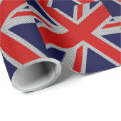 Papier Cadeau Décor Union Jack en fibre de carbone (Coin rond)