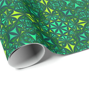 Papier Cadeau Décor vert