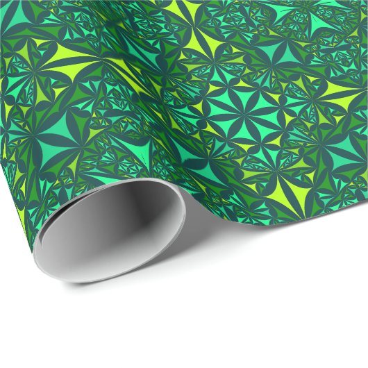 Papier Cadeau Décor vert (Coin rond)