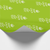 Papier Cadeau Décor Vert Android Conserver Le Calme Et Votre Tex (Coin)