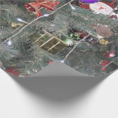 Papier Cadeau Décoration Arbre de Noël Design Argent (Coin)