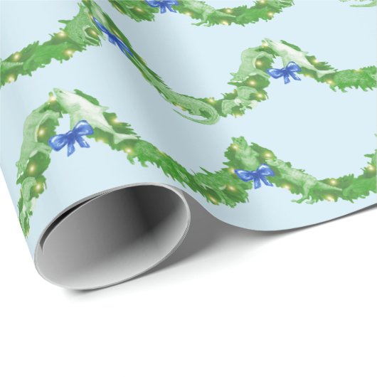 Papier Cadeau Décoration de fête cachée des prédateurs (Coin rond)