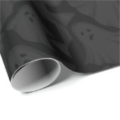 Papier Cadeau Décoration de fête Halloween fantôme effrayant (Coin rond)