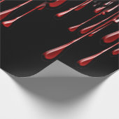 Papier Cadeau Décoration de Halloween aux gouttes sanglantes (Coin)