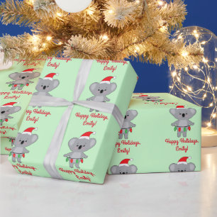 Papier Cadeau Décoration de l'ours de Koala pour Noël Personnali