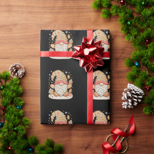 Papier Cadeau Décoration de maison en pain d'épice Noël Gnome No