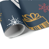 Papier Cadeau Décoration de Noël Rat et Chipmunks (Coin rond)