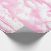 Papier Cadeau Décoration heureuse de nuages de rose en pastel (Coin)