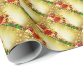 Papier Cadeau Décorations de Noël (Coin rond)