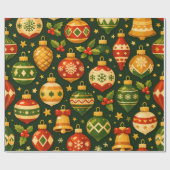 Papier Cadeau Décorations de Noël (Plat)
