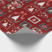 Papier Cadeau Décorations de Noël élégantes et modernes (Coin)