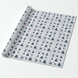 Papier Cadeau Décorations de Noël modernes