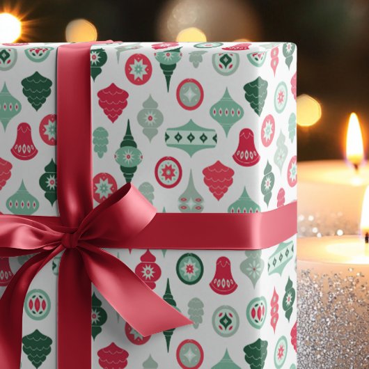 Papier Cadeau Décorations de Noël Rétro Modernes