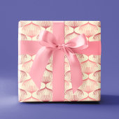 Papier Cadeau Décorations de Noël rose rétro