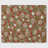 Papier Cadeau Décorations élégantes d'arbres de Noël (Plat)