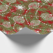 Papier Cadeau Décorations élégantes d'arbres de Noël (Coin)