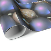 Papier Cadeau Décorations violettes et or (Coin rond)