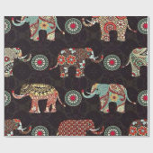Papier Cadeau Decorative Elephant Pattern Wrapping Paper (Plat)