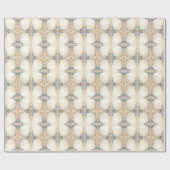 Papier Cadeau Decorative Floral Frame with Pearls Wrapping Paper (Plat)