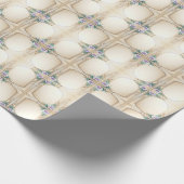 Papier Cadeau Decorative Floral Frame with Pearls Wrapping Paper (Coin)