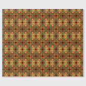 Papier Cadeau Decorative Red Green Holiday Wrapping Paper (Plat)