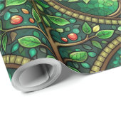 Papier Cadeau Decorative wrapping paper with a repeating  (Coin rond)