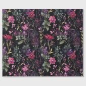 Papier Cadeau Découpage couleur rose violet foncé victorien (Plat)