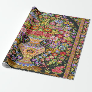 Papier Cadeau Découpage d'art floral Vintage persan turc