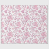 Papier Cadeau Découpage de chinoiserie rose clair (Plat)