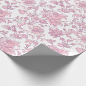 Papier Cadeau Découpage de chinoiserie rose clair (Coin)