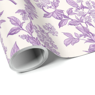Papier Cadeau Découpage de chinoiserie violet clair