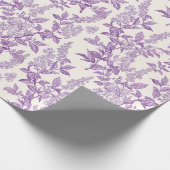 Papier Cadeau Découpage de chinoiserie violet clair (Coin)