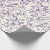 Papier Cadeau Découpage de chinoiserie violet clair (Coin)