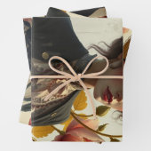 Papier Cadeau Découpage de feuille plat Le Femme Wrapper Paper (En situation)