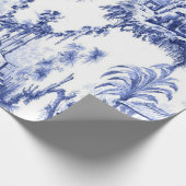 Papier Cadeau Découpage de la Chinoiserie bleue et blanche (Coin)